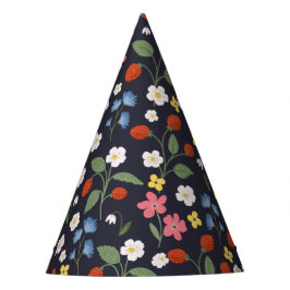 Navy Strawberry verjaardag Feesthoedjes