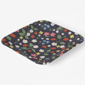 Navy Strawberry verjaardag Papieren Bordje (Gebogen)