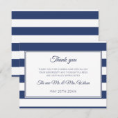 Navy strepen dank je kaart (Voorkant / Achterkant)