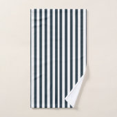 Navy Strepen | Het Moderne Heren Monogram Bad Handdoek (Handdoek)