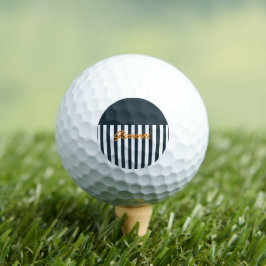 Navy Strepen | Het Moderne Monogram voor Heren Golfballen