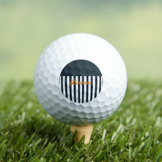 Navy Strepen | Het Moderne Monogram voor Heren Golfballen (Insitu Shirt)
