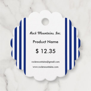 Navy Strepen Schaalrand Prijslabels EB_Office Bedankjes Labels