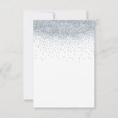 Navy String Lights Rustic Wedding RSVP-kaarten RSVP Kaartje (Achterkant)