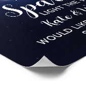 Navy String of light sparkler stuurt bruiloft af Poster (Hoek)