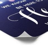 Navy string van het lichtbruiloft herdenking poster (Hoek)