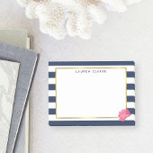 Navy Stripe en Pink Peony Post-it® Notes