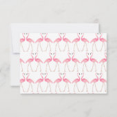 Navy Stripe Flamingo Hartelijk dank Bedankkaart (Achterkant)