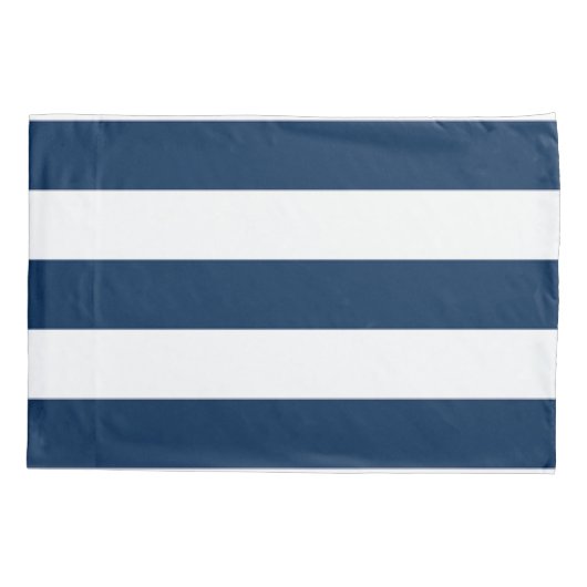 Navy Stripe Kussensloop (Achterkant)