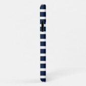 Navy Stripe Pattern Gold Name Sjabloon Case-Mate iPhone Case (Achterkant/rechts)
