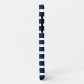 Navy Stripe Pattern Gold Name Sjabloon Case-Mate iPhone Case (Achterkant/links)