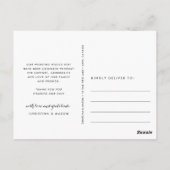 Navy Stripe | Weddenfoto Hartelijk dank Briefkaart (Achterkant)