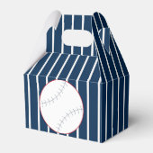 Navy Striped Baseball Favor Box Bedankdoosjes (Voorkant Zijde)