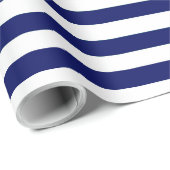 Navy Striped Cadeaupapier (Rol Hoek)