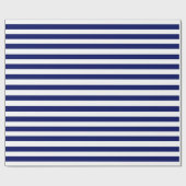 Navy Striped Cadeaupapier (Vlak)