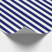 Navy Striped Cadeaupapier (Hoek)