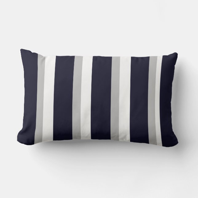 Navy Striped Display Pillow Kussen (Voorkant)