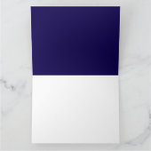 Navy Striped Helder Geel Art Flower Kaart (Binnen)