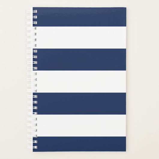 Navy Striped Planner (Voorkant)