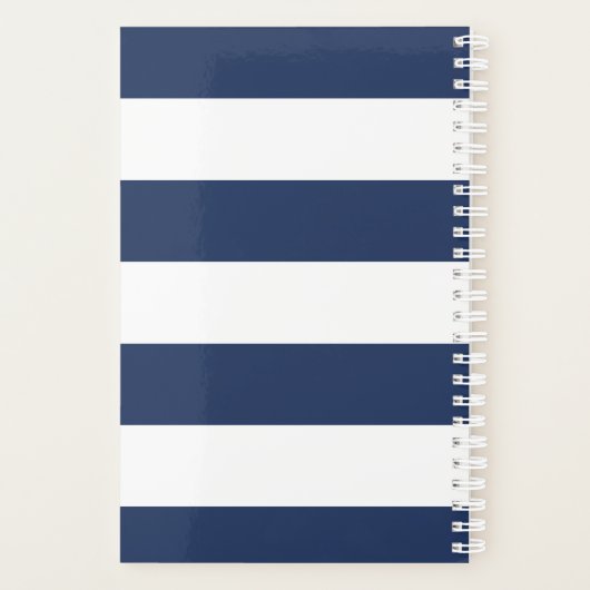 Navy Striped Planner (Achterkant)