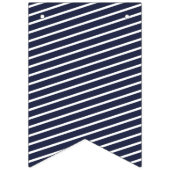 Navy Striped Preppy Bunting Vlaggetjes (Tweede vlag)