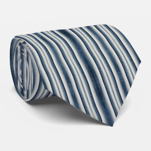 Navy Striped Stropdas