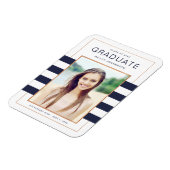 Navy Stripes Afstuderen fotomagneet Magneet (Linkerzijde)
