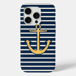 Navy Stripes Anchor iPhone 11 Hoesje