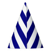 Navy Stripes and Nautical Anchor Birthday Party Feesthoedjes (Achterkant)
