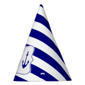 Navy Stripes and Nautical Anchor Birthday Party Feesthoedjes (Rechts)