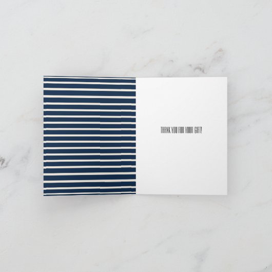 Navy Stripes Anker Bedankt (Binnen)