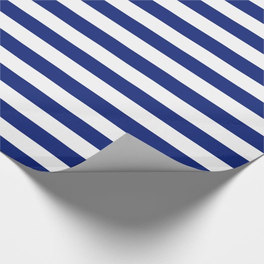 Navy Stripes Cadeaupapier (Hoek)