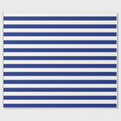 Navy Stripes Cadeaupapier (Vlak)