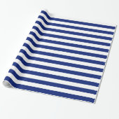Navy Stripes Cadeaupapier (Uitgerold)