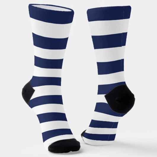 Navy Stripes Crew Socks Sokken (Gebogen)