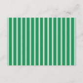 Navy Stripes & Green Bow | Baby shower Hartelijk d Bedankkaart (Achterkant)