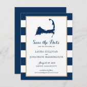 Navy Stripes Harwich Wequassett Cape Cod | Weddens Save The Date (Voorkant / Achterkant)