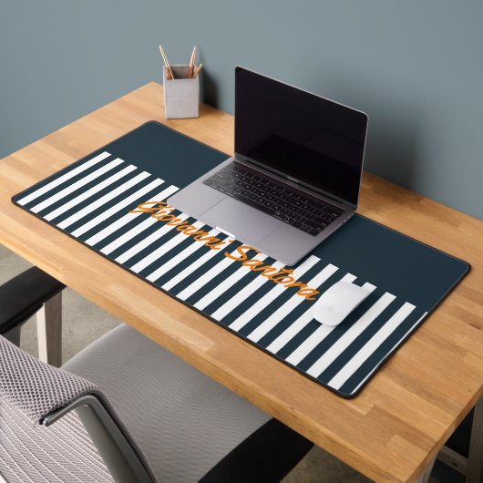 Navy Stripes | Het Monogram van de moderne man Bureaumat (Kantoor 2)