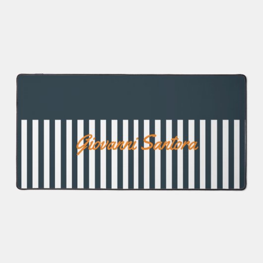 Navy Stripes | Het Monogram van de moderne man Bureaumat (Voorkant)