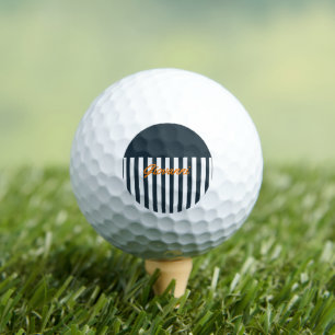 Navy Stripes Het Monogram van de moderne man Golfballen