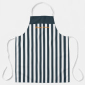 Navy Stripes | Het Monogram van de moderne man Schort (Voorkant)