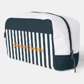 Navy Stripes | Het Monogram van de moderne man Toilettasje (Rechterhoek)