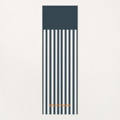 Navy Stripes | Het Monogram van de moderne man Yogamat (Voorkant)
