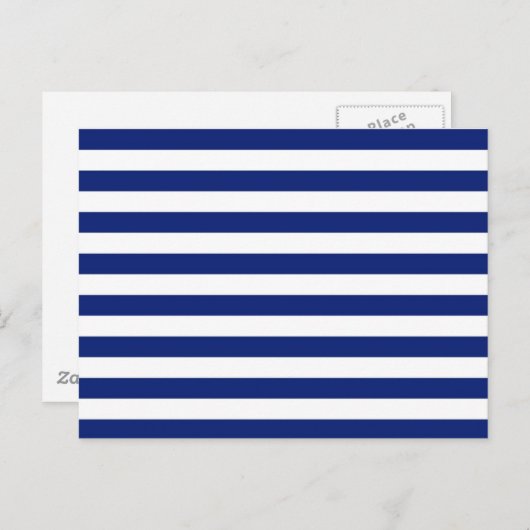 Navy Stripes Nautical Decor Briefkaart (Voorkant / Achterkant)