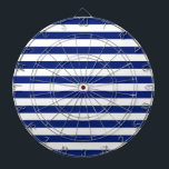 Navy Stripes Nautical Decor Dartbord<br><div class="desc">Een zeemansblauw horizontaal stremsel decor. Een modern nautisch geschenk maakt zeker een indruk op of van de boot. Hier is een selectie van fijne, aangepaste casual geborduurde honkbalpetten. in een nautische stijl, kunt u gemakkelijk personaliseren om het zo uniek te maken zoals u bent. Gebruik de verbinding "Vraag deze Ontwerper"om...</div>