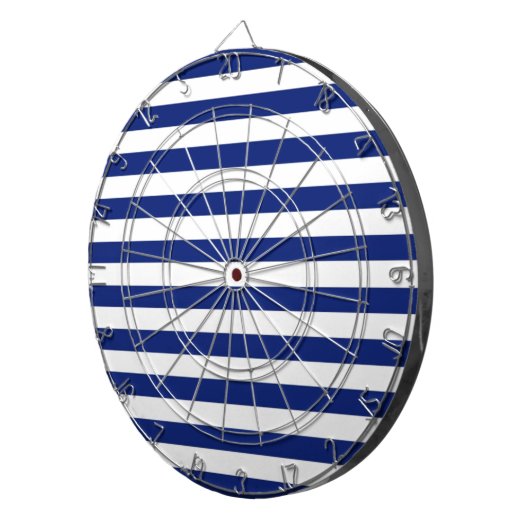 Navy Stripes Nautical Decor Dartbord (Voorkant Rechts)