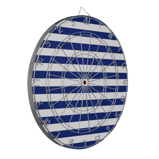 Navy Stripes Nautical Decor Dartbord (Voorkant Links)