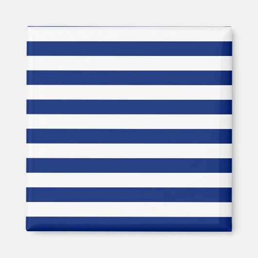 Navy Stripes Nautical Decor Magneet (Voorkant)