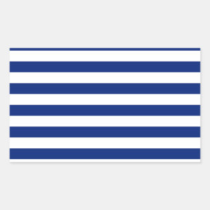 Navy Stripes Nautical Decor Rechthoekige Sticker