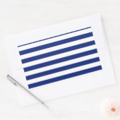 Navy Stripes Nautical Decor Rechthoekige Sticker (Envelop)